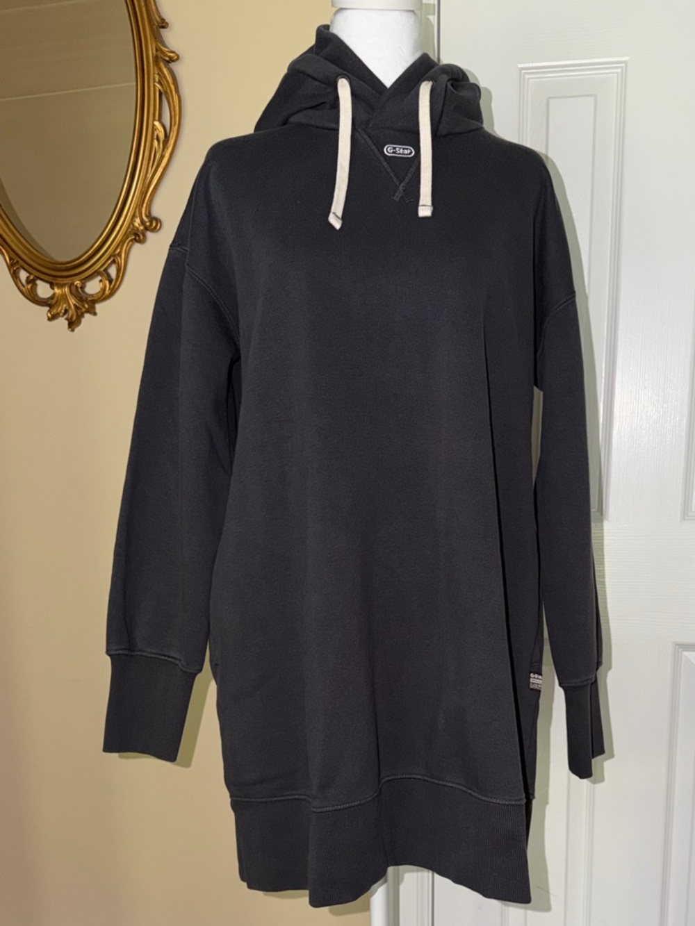 G-Star Hooded Sweat Dress Loose  “shadow”  NWT pockets Hood Streetwear Beach - Picture 5 of 15